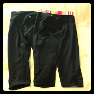 2 pairs Lululemon Cropped leggings